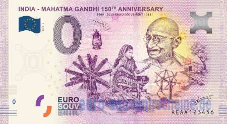 AEAA-2020-4 INDIA - MAHATMA GANDHI 150th ANNIVERSARY 1869-2019 KHADI MOVEMENT 1918