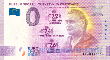 PLAM-2021-1 MUZEUM SPORTU I TURYSTYKI W WARSZAWIE 100. ROCZNICA URODZIN KAZIMIERZA GÓRSKIEGO
